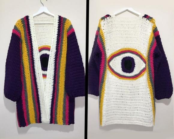 Cardigan De Crochê