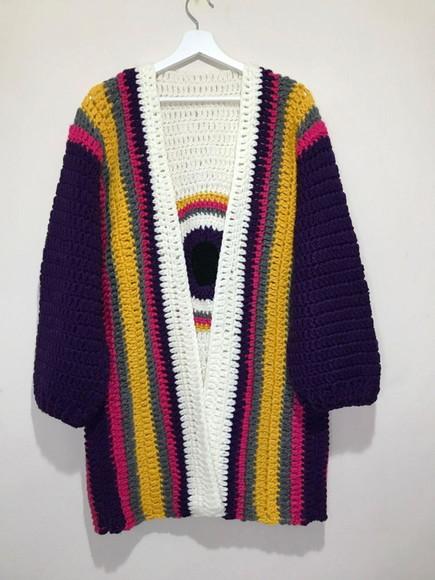 Cardigan De Crochê