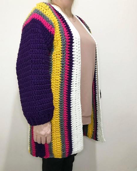 Cardigan De Crochê