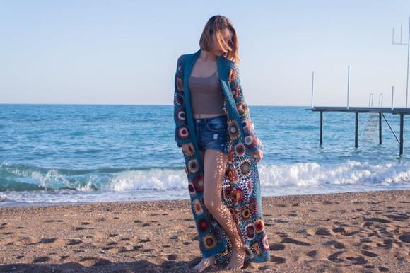 Cardigan De Crochê