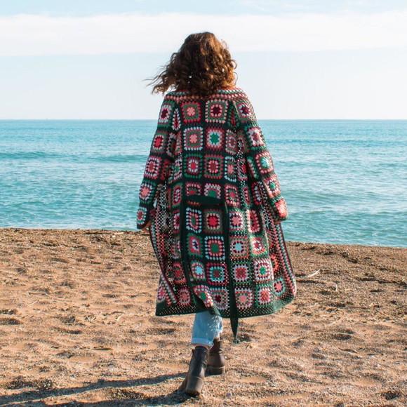 Cardigan De Crochê