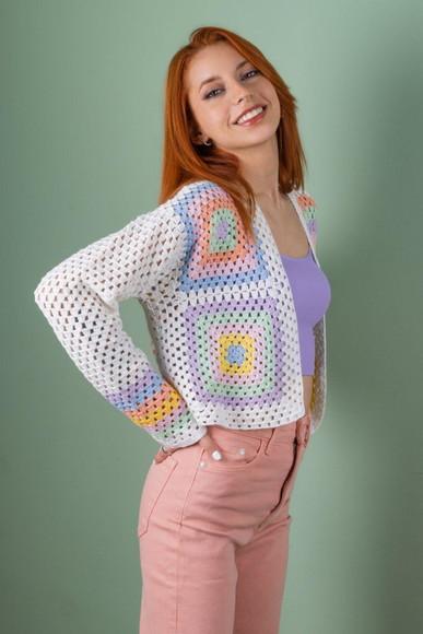 Cardigan De Crochê