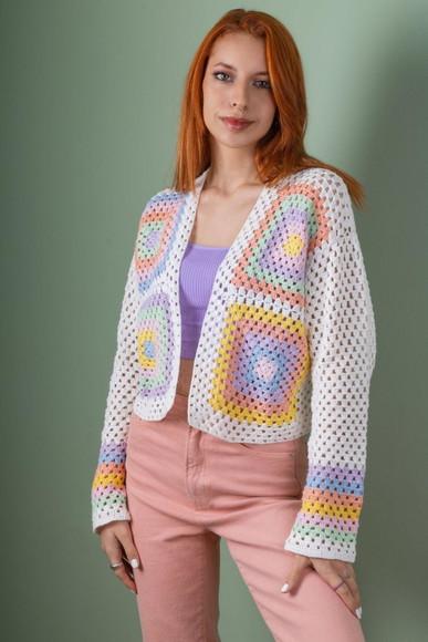 Cardigan De Crochê