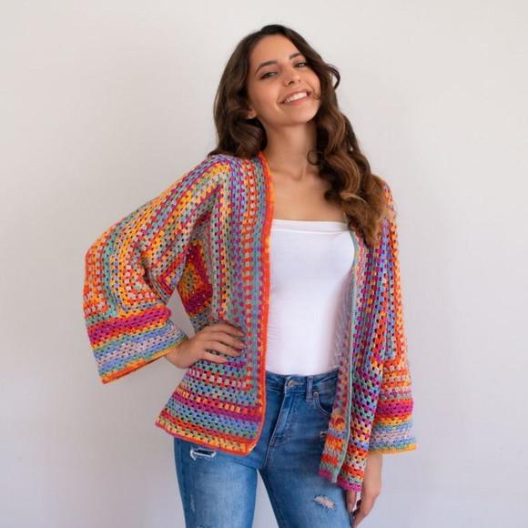 Cardigan De Crochê