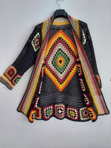 Cardigan De Crochê