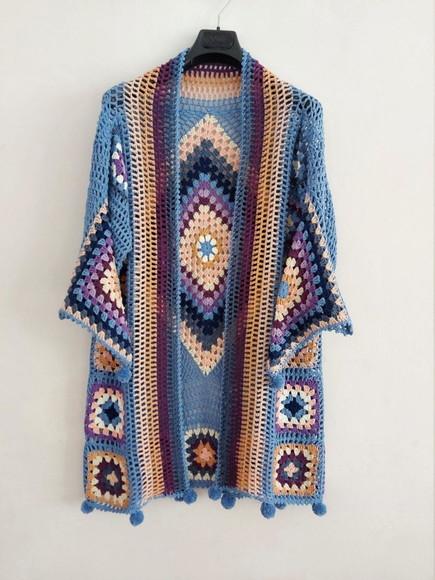 Cardigan De Crochê