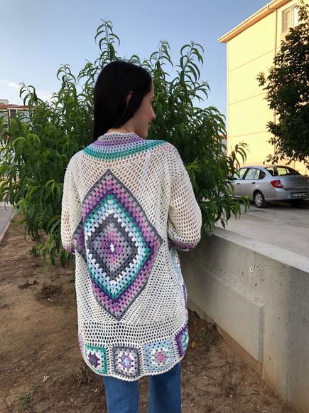 Cardigan De Crochê