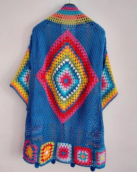 Cardigan De Crochê