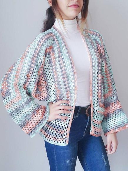 Cardigan De Crochê