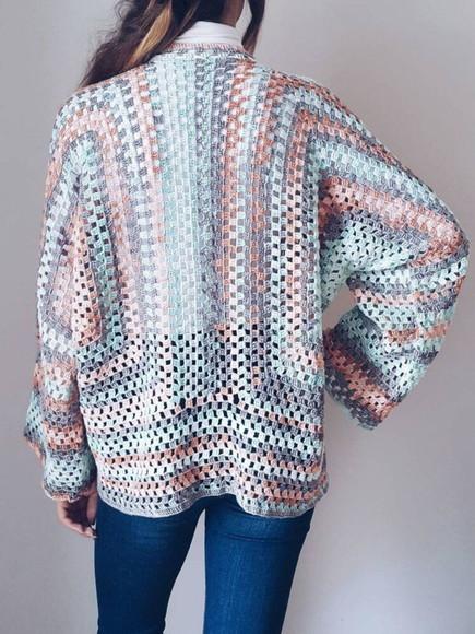 Cardigan De Crochê