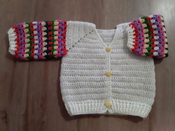 Cardigan Infantil de Crochê