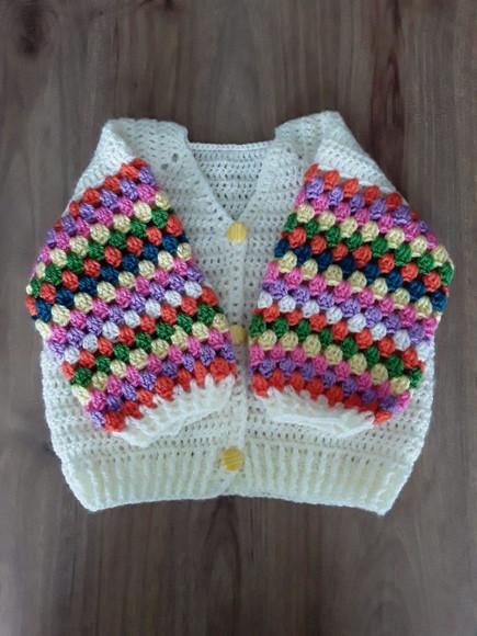 Cardigan Infantil de Crochê