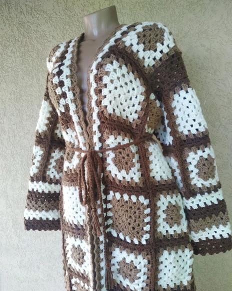 Casaco / Cardigan De Crochê
