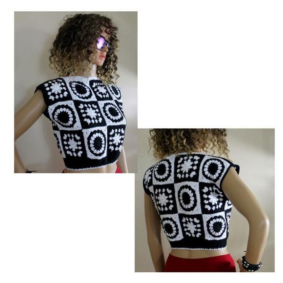 Conjunto Blusa + Saia em Crochê