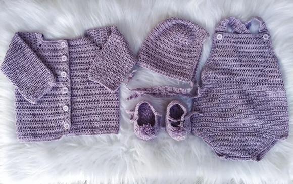 Conjunto para bebê em crochê