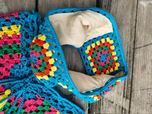Conjunto moda praia em crochê
