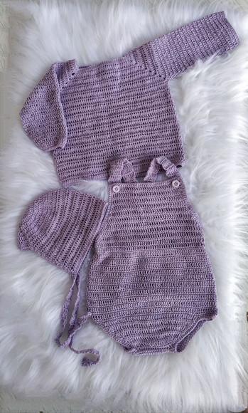 Conjunto para bebê em crochê