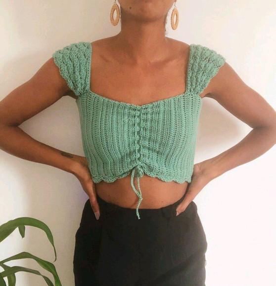 Cropped de crochê
