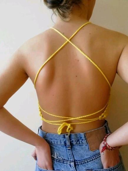 Cropped de crochê