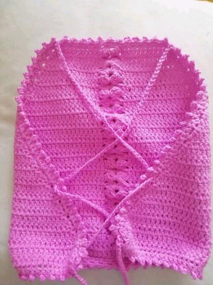 Cropped de crochê