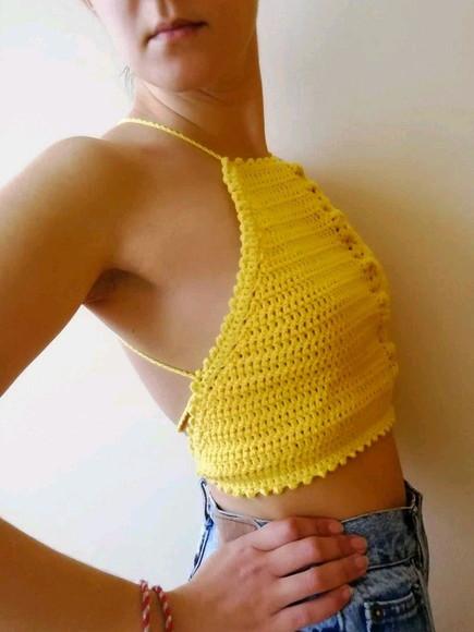 Cropped de crochê