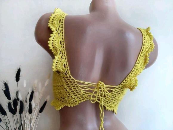 Cropped de crochê