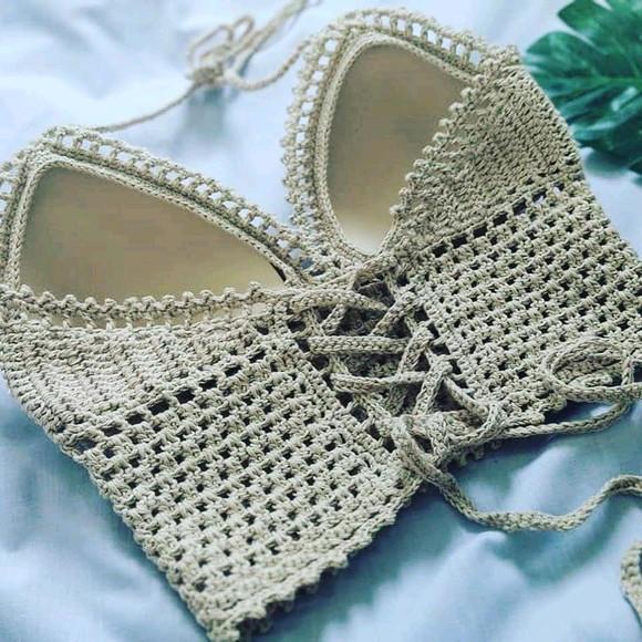 Cropped de croche Luana