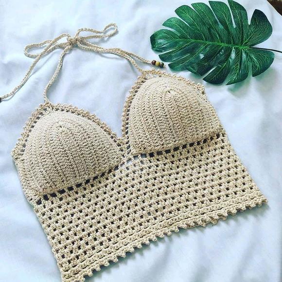 Cropped de croche Luana