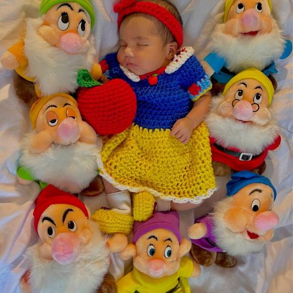 Fantasia Branca de Neve em Crochê