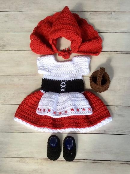 Fantasia Chapeuzinho Vermelho em Crochê