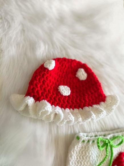 Fantasia Cogumelo Newborn Bebê
