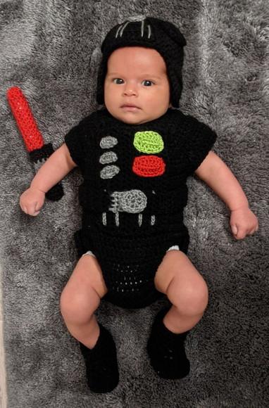 Fantasia Darth Vader Personagem Star Warsem Crochê