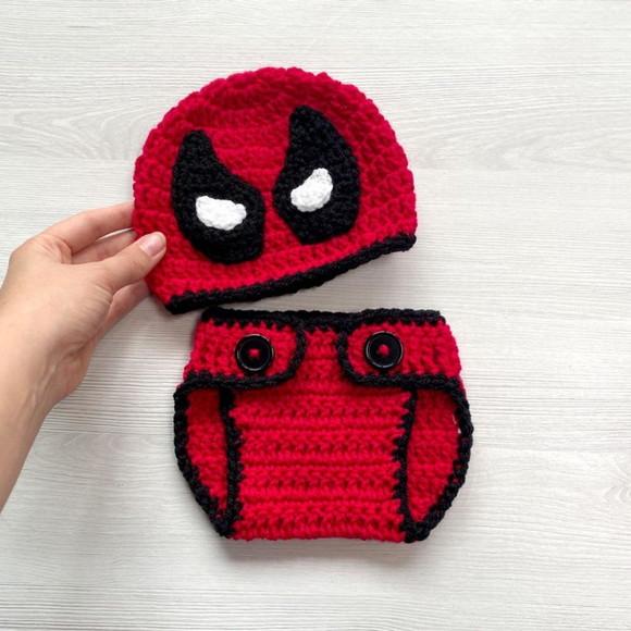 Fantasia Deadpool em Crochê