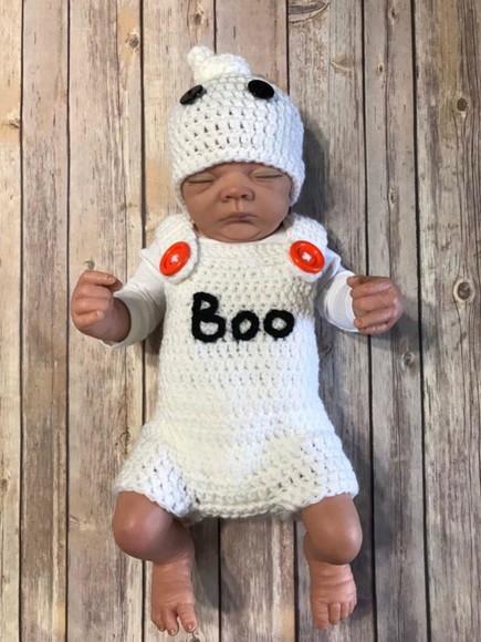 Fantasia Fantasma Bebe em Crochê