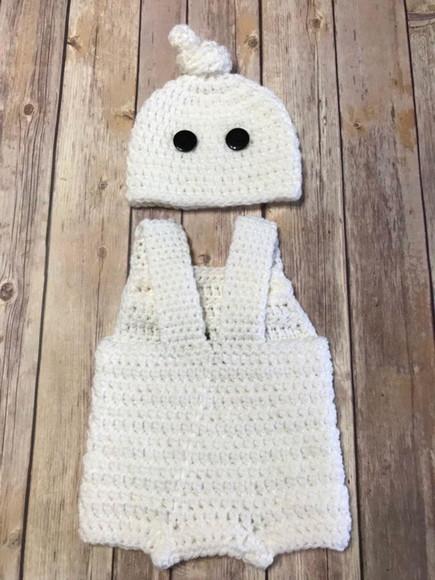Fantasia Fantasma Bebe em Crochê
