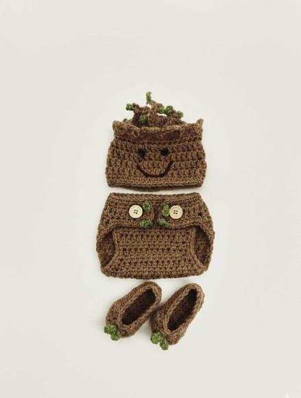 Fantasia Groot em Crochê Newborn