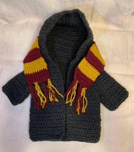 Fantasia Harry Potter em Crochê Ensaio Fotográfico Newborn