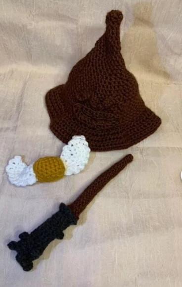 Fantasia Harry Potter em Crochê Ensaio Fotográfico Newborn