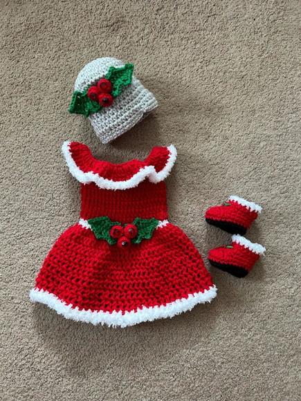 Fantasia Mamãe Noel em Crochê