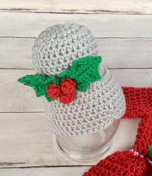 Fantasia Natal em Crochê Vestido