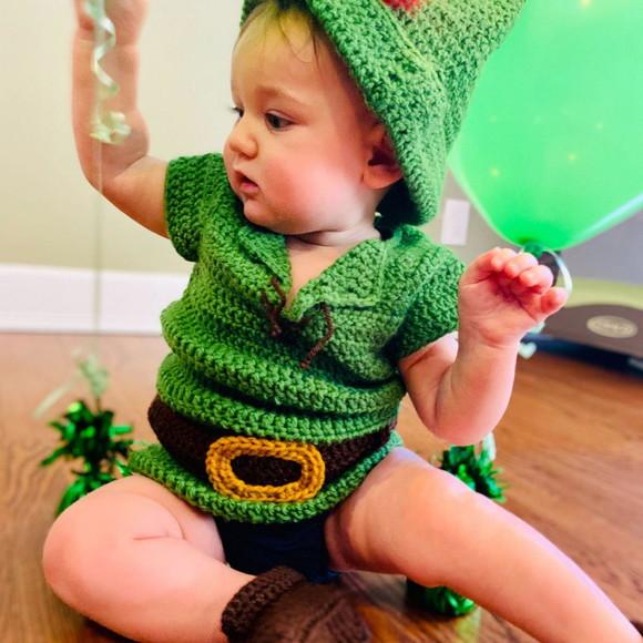 Fantasia Peter Pan em Crochê