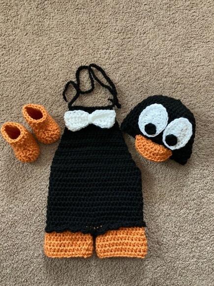 Fantasia Pinguim em Crochê