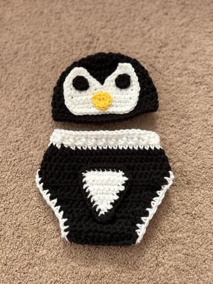 Fantasia Pinguim em Crochê