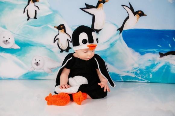 Fantasia Pinguim em Crochê