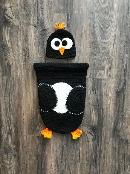 Fantasia Pinguim em Crochê