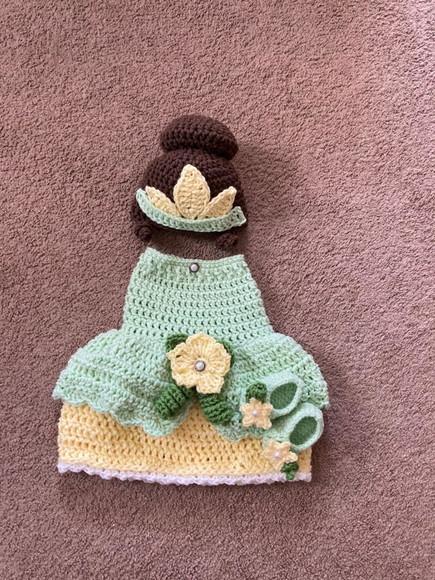 Fantasia Princesa Tiana em Crochê