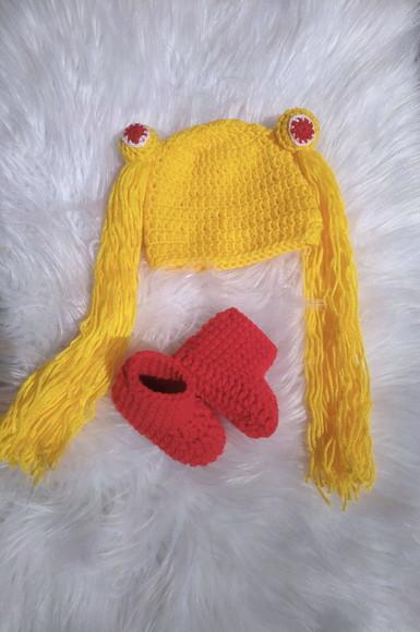Fantasia Sailor Moon a Navegante da Lua em Crochê