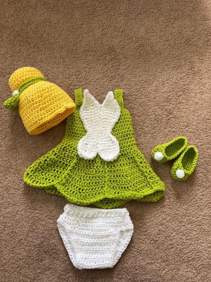 Fantasia Tinkerbell em Crochê