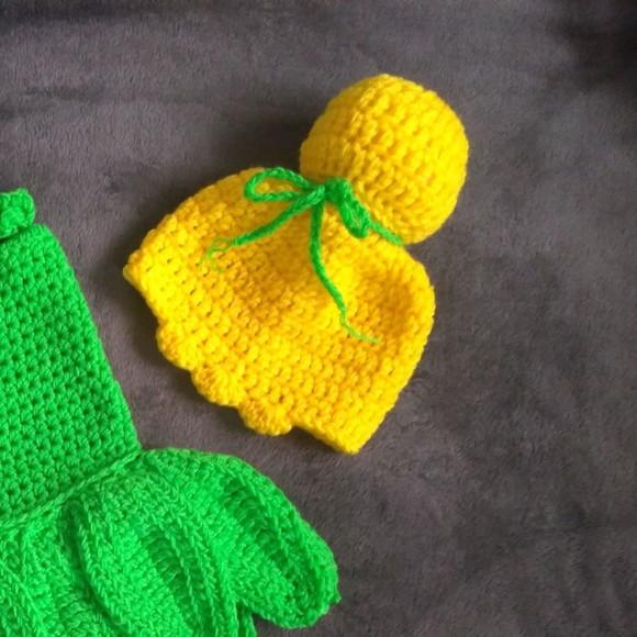 Fantasia Tinkerbell em Crochê sininho