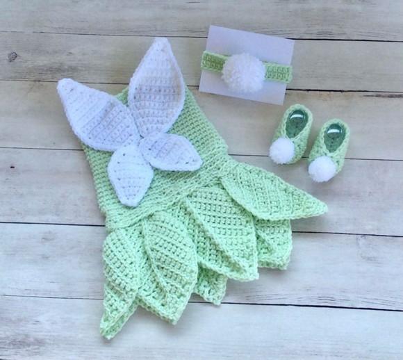 Fantasia Tinkerbell em Crochê sininho
